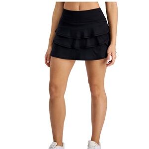 🆕 Ideology Women’s Plus Size Tiered Pull On Black Skort - NWT